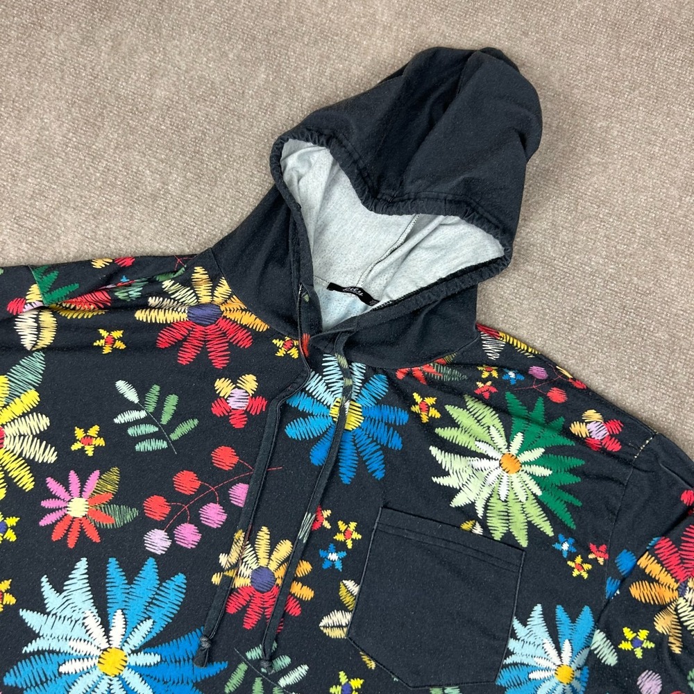 Lily By Firmiana Hoodie Womens 3XL Multicolor All Over Floral Graphic Stretch